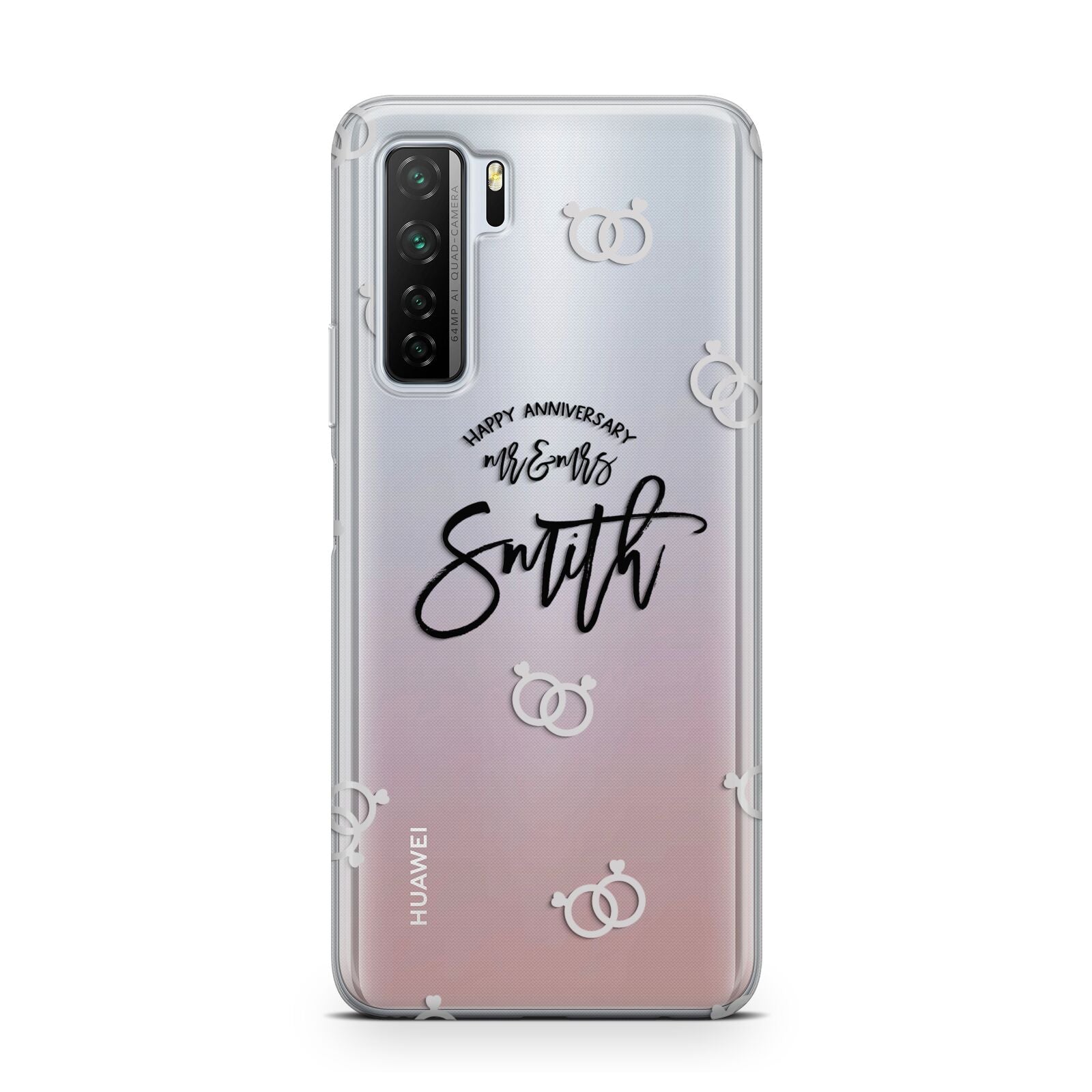 Personalised Anniversary Monochrome Huawei P40 Lite 5G Phone Case