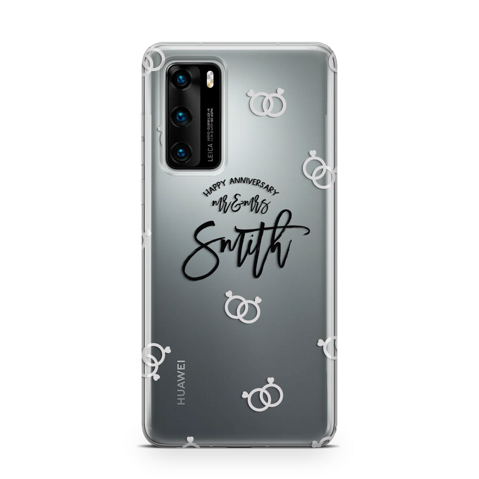 Personalised Anniversary Monochrome Huawei P40 Phone Case