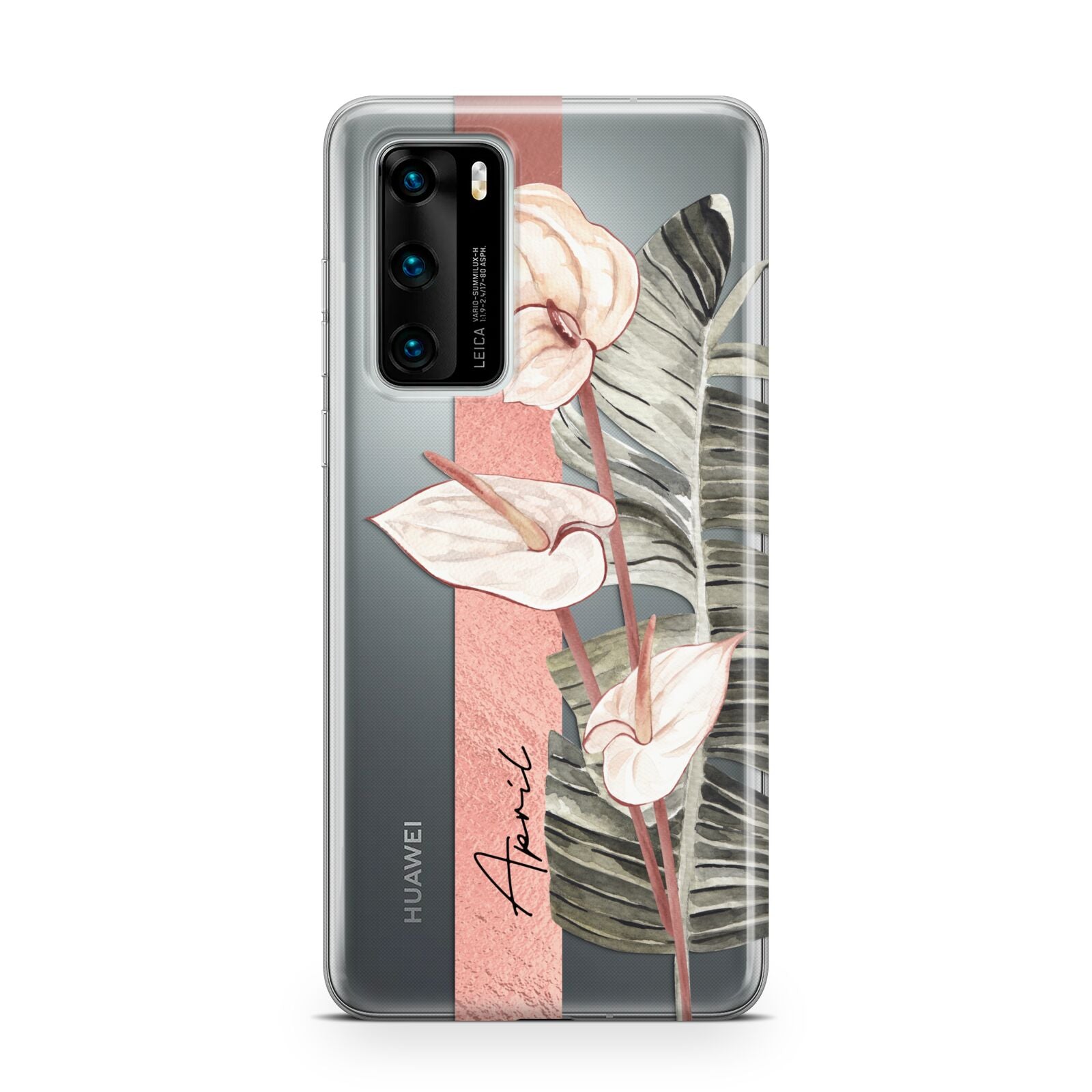 Personalised Anthurium Huawei P40 Phone Case