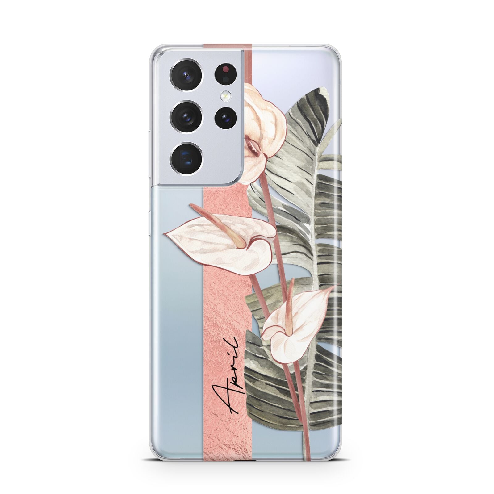 Personalised Anthurium Samsung S21 Ultra Case