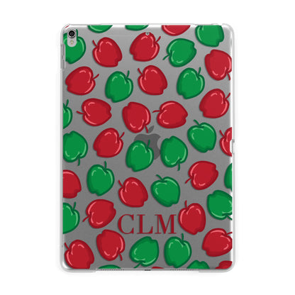 Personalised Apples Initials Clear Apple iPad Silver Case