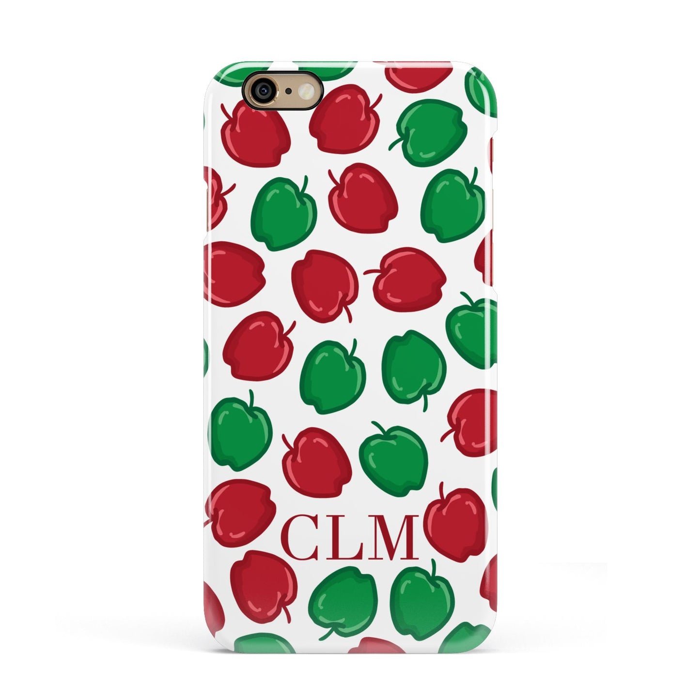 Personalised Apples Initials Clear Apple iPhone 6 3D Snap Case