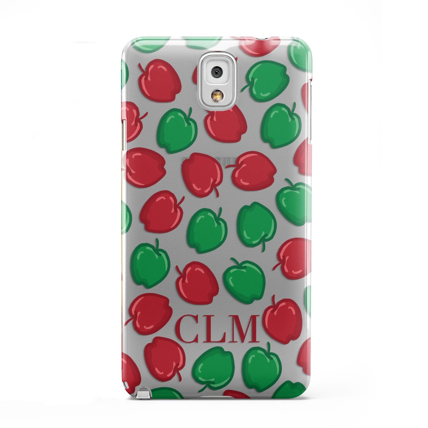 Personalised Apples Initials Clear Samsung Galaxy Note 3 Case