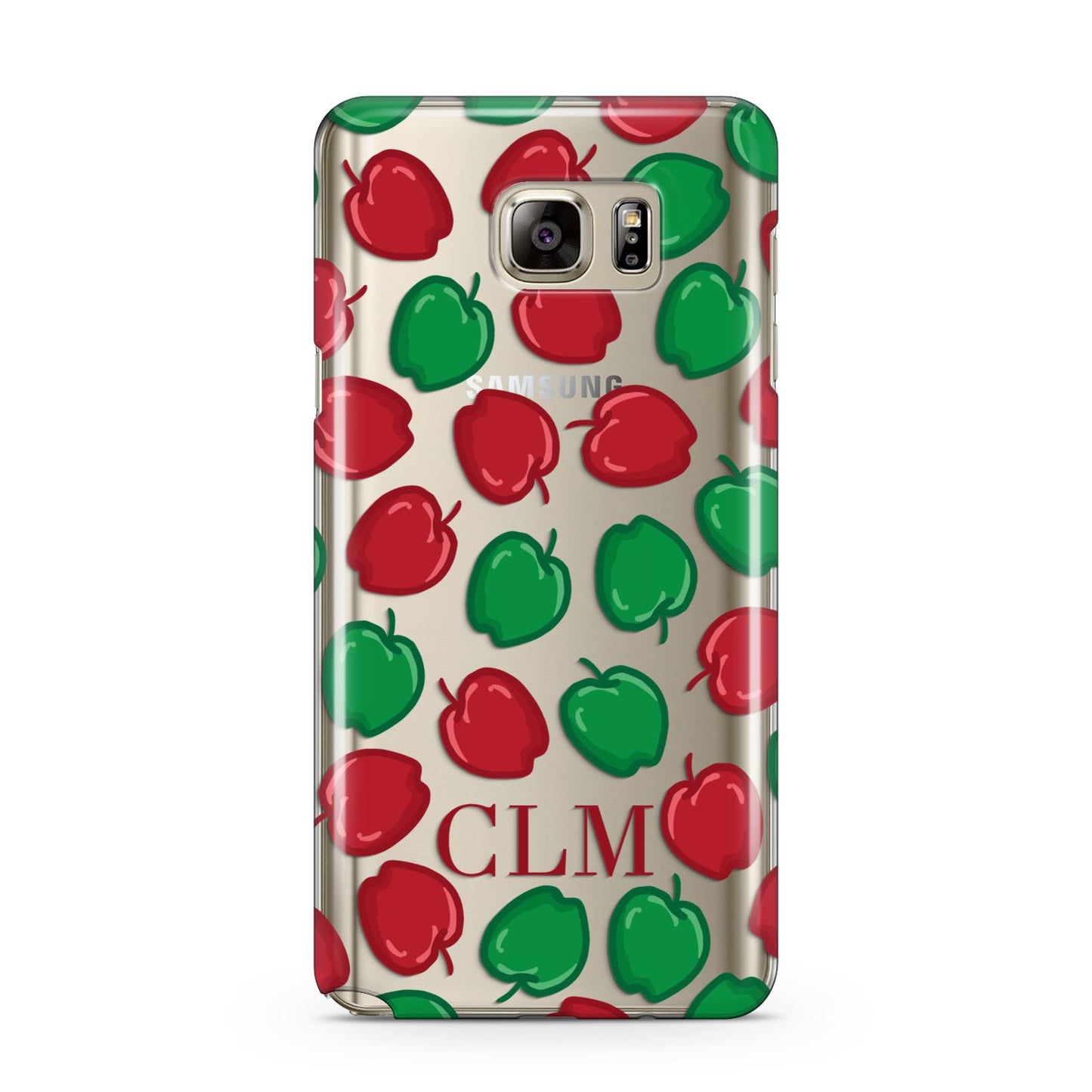 Personalised Apples Initials Clear Samsung Galaxy Note 5 Case