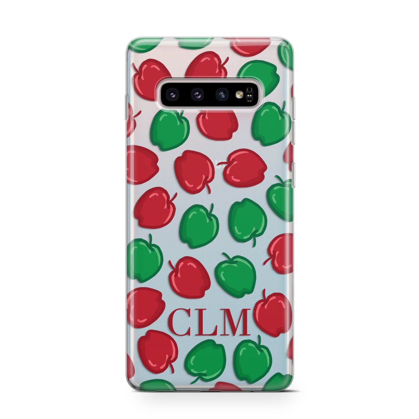 Personalised Apples Initials Clear Samsung Galaxy S10 Case