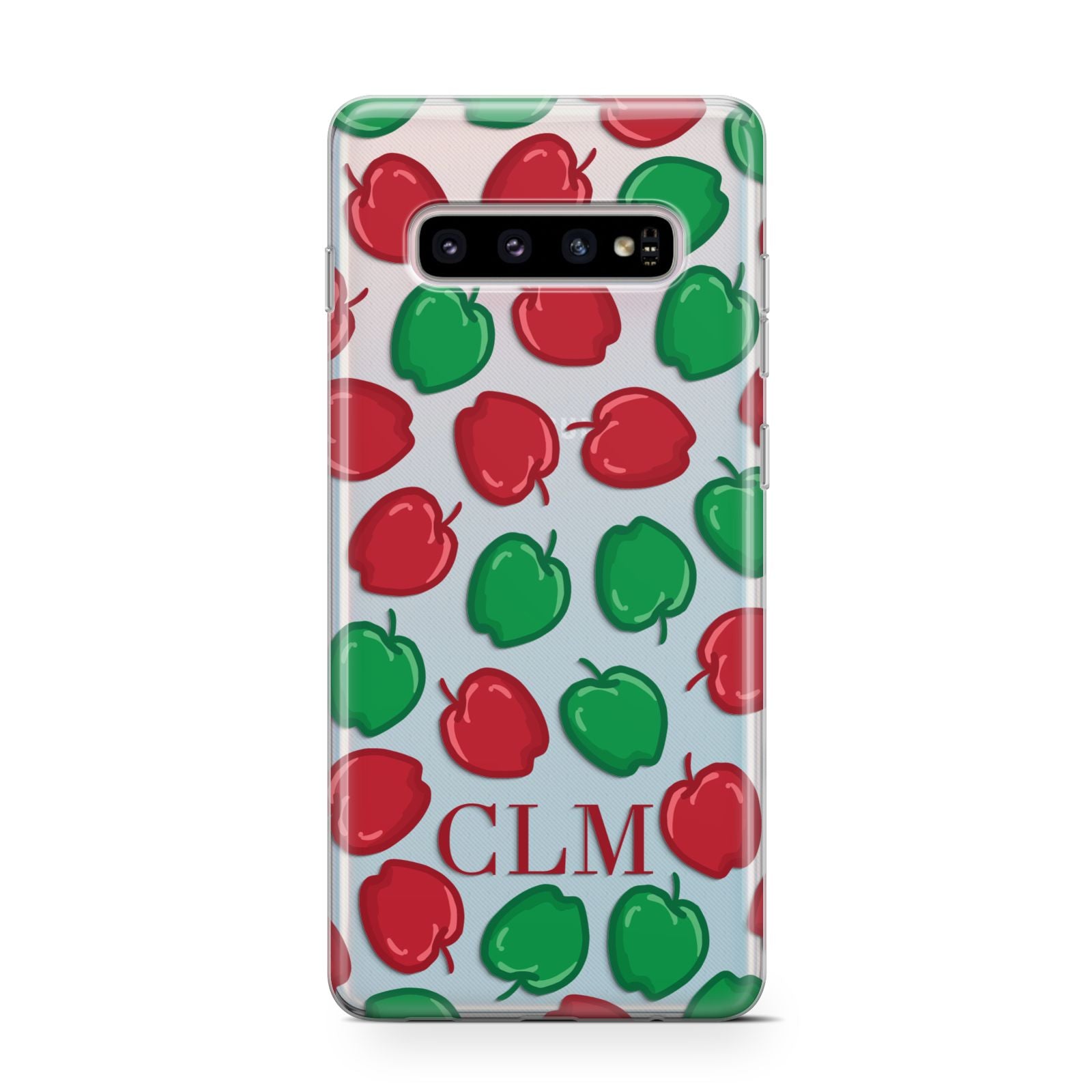 Personalised Apples Initials Clear Samsung Galaxy S10 Case