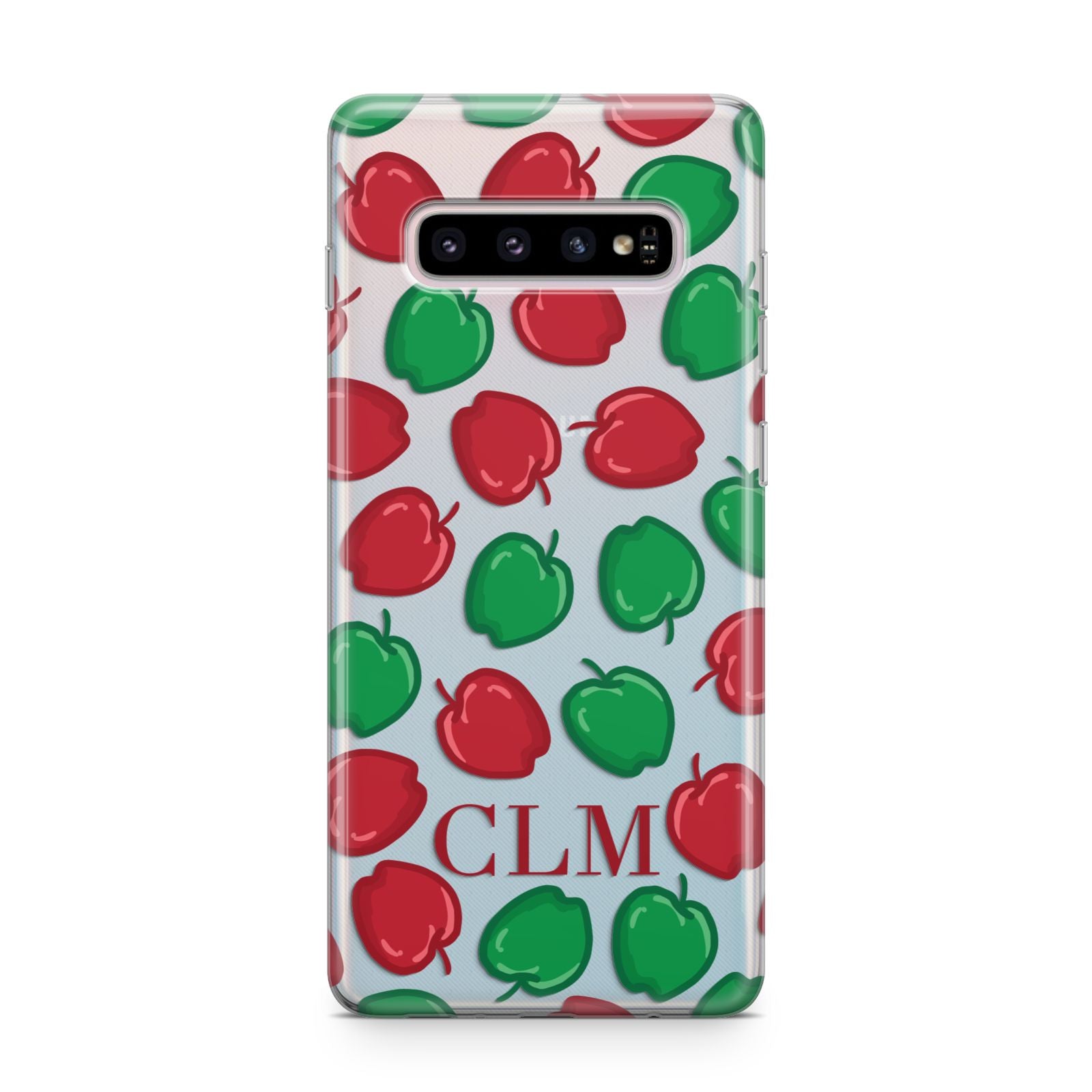 Personalised Apples Initials Clear Samsung Galaxy S10 Plus Case