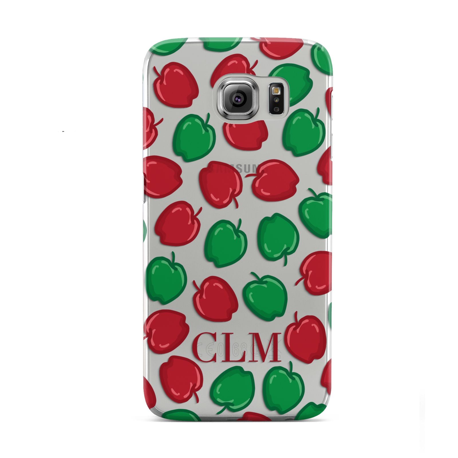 Personalised Apples Initials Clear Samsung Galaxy S6 Case