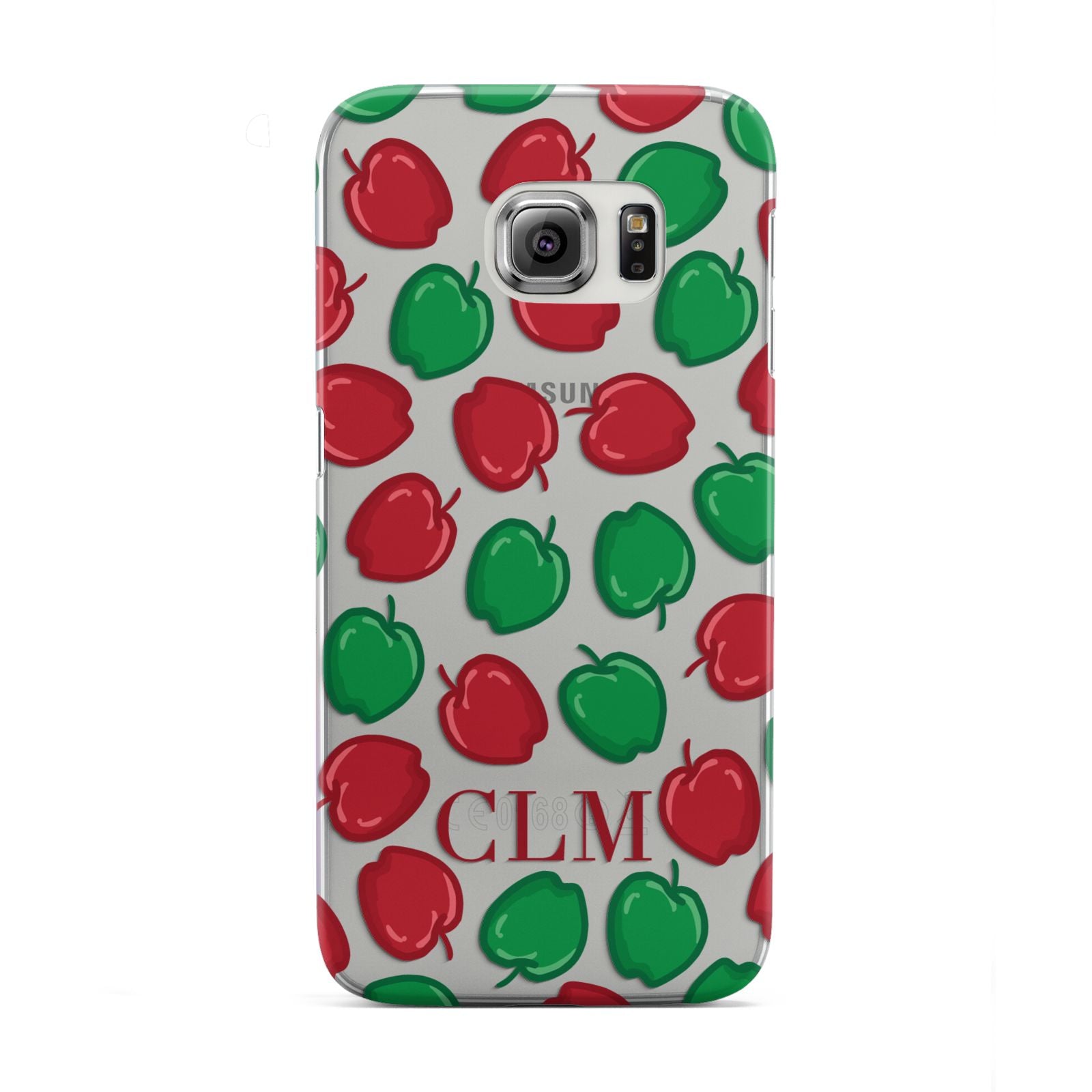 Personalised Apples Initials Clear Samsung Galaxy S6 Edge Case