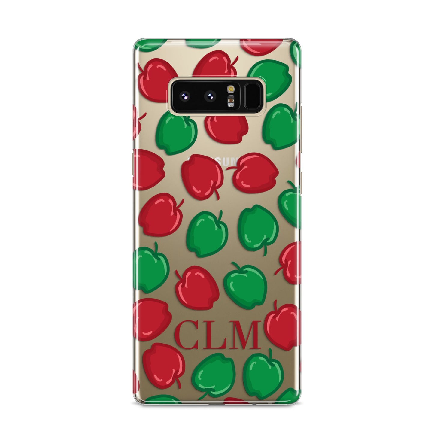 Personalised Apples Initials Clear Samsung Galaxy S8 Case