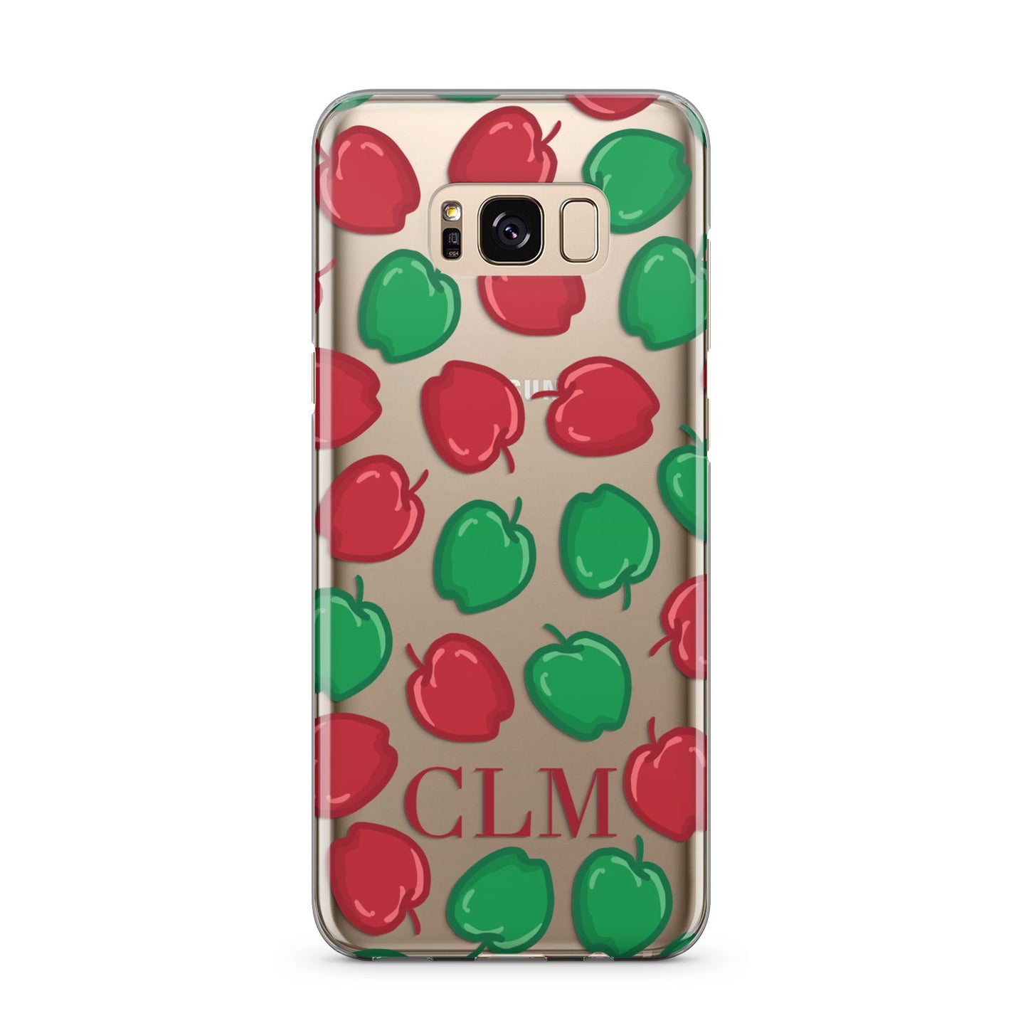 Personalised Apples Initials Clear Samsung Galaxy S8 Plus Case