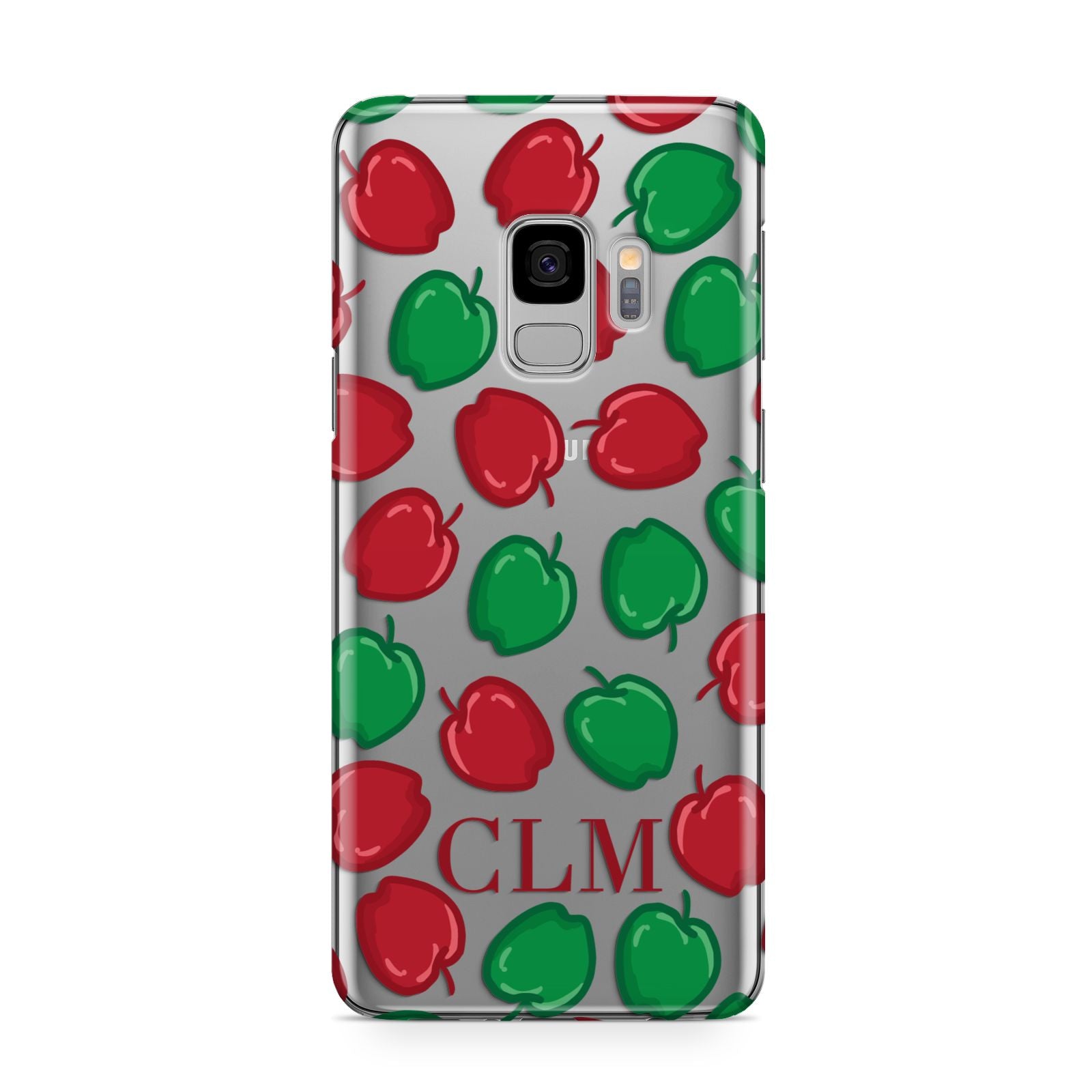 Personalised Apples Initials Clear Samsung Galaxy S9 Case