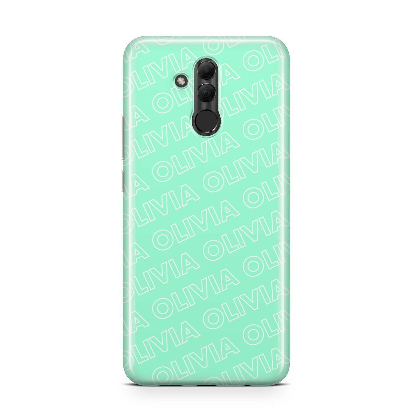 Personalised Aqua Diagonal Name Huawei Mate 20 Lite