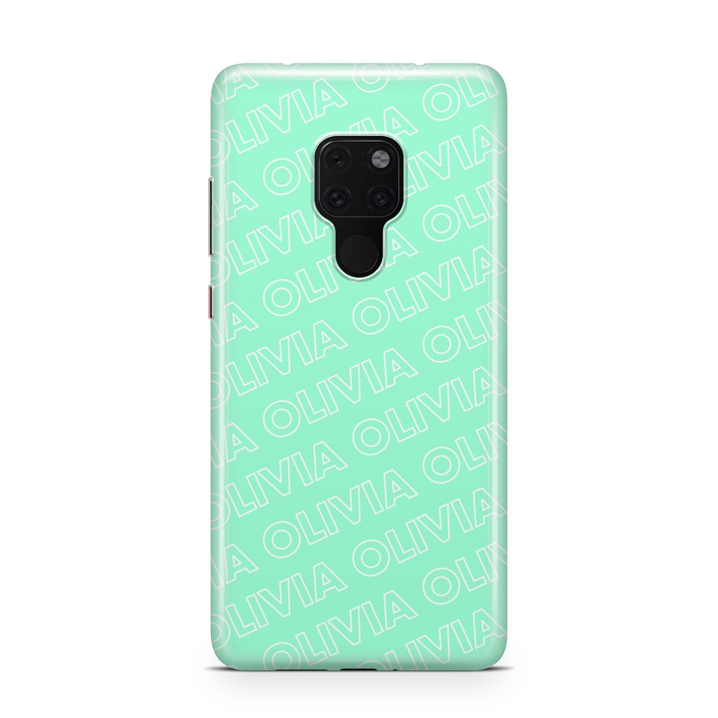 Personalised Aqua Diagonal Name Huawei Mate 20 Phone Case