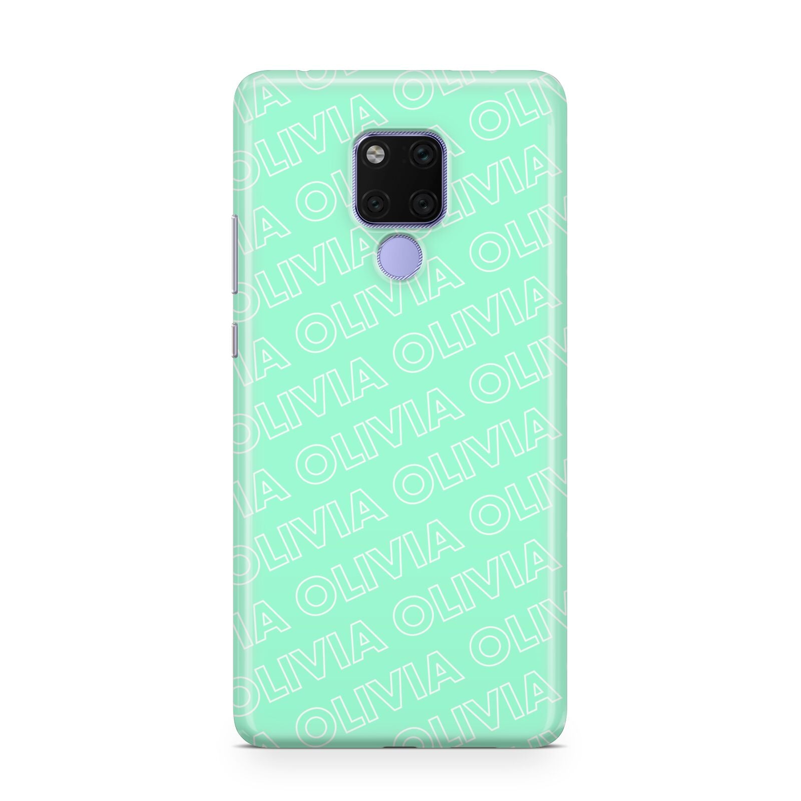 Personalised Aqua Diagonal Name Huawei Mate 20X Phone Case