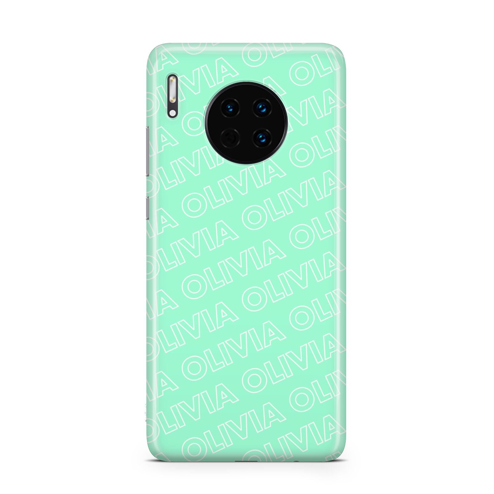 Personalised Aqua Diagonal Name Huawei Mate 30