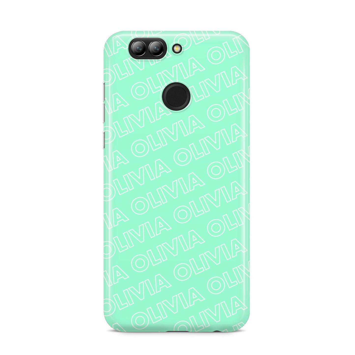 Personalised Aqua Diagonal Name Huawei Nova 2s Phone Case