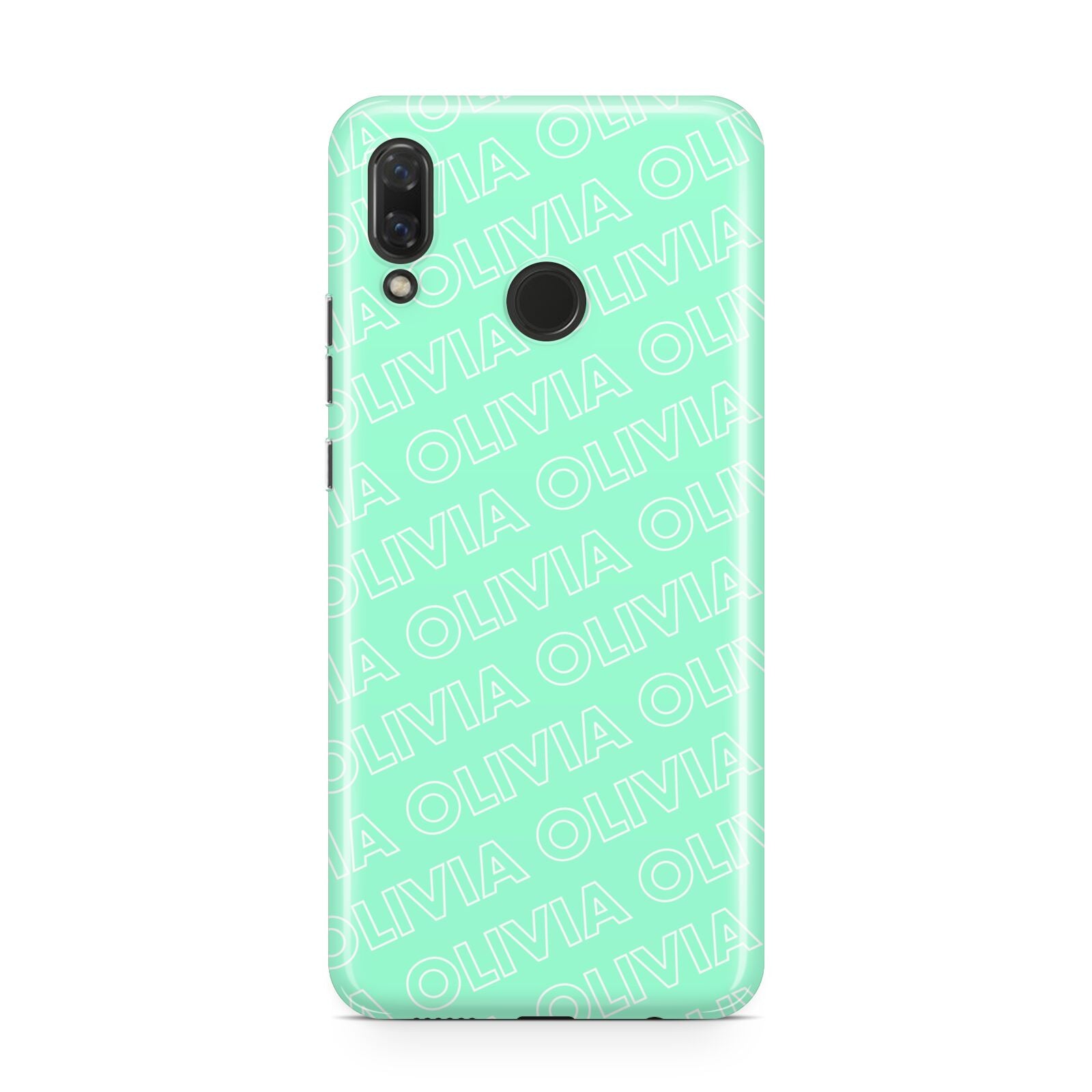 Personalised Aqua Diagonal Name Huawei Nova 3 Phone Case