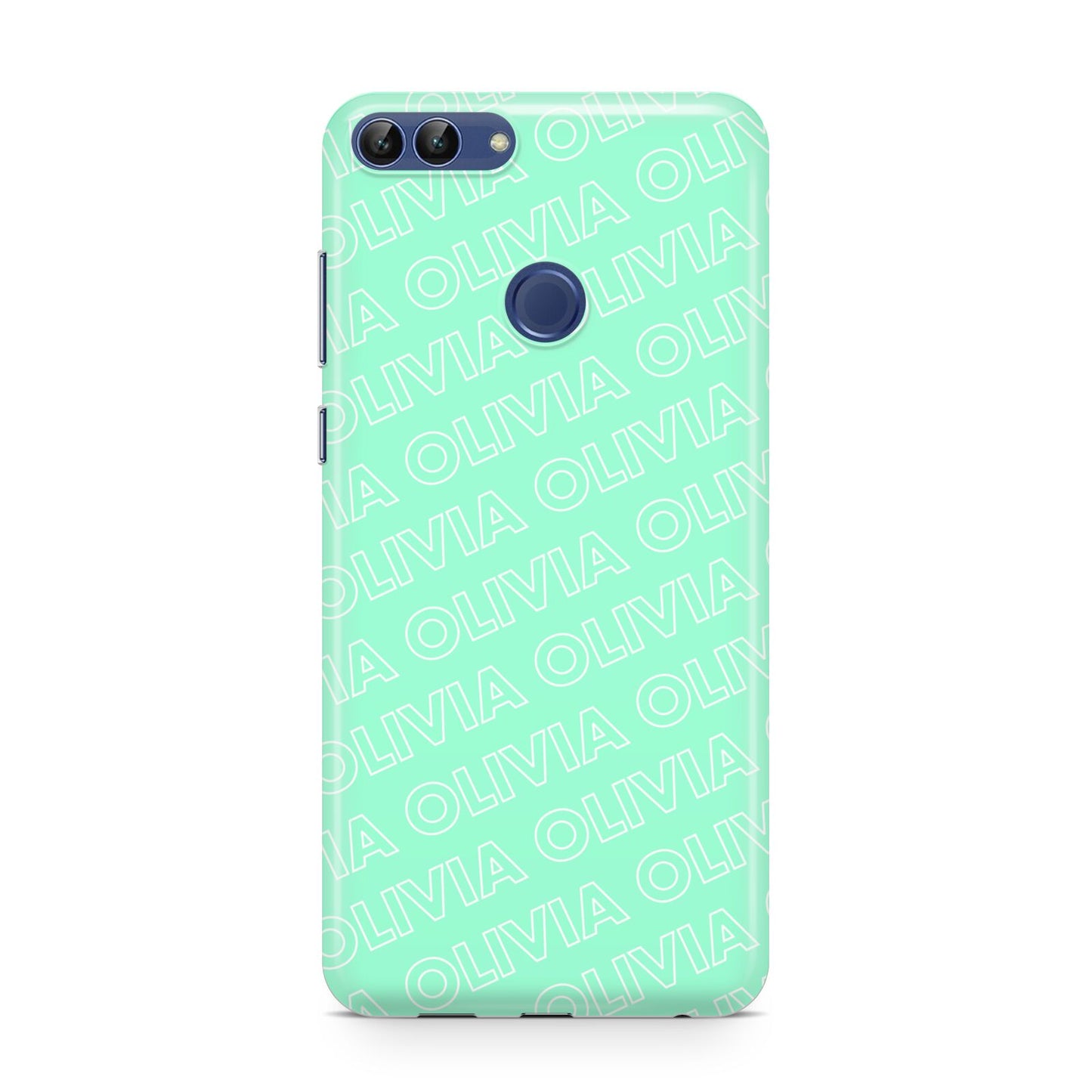 Personalised Aqua Diagonal Name Huawei P Smart Case