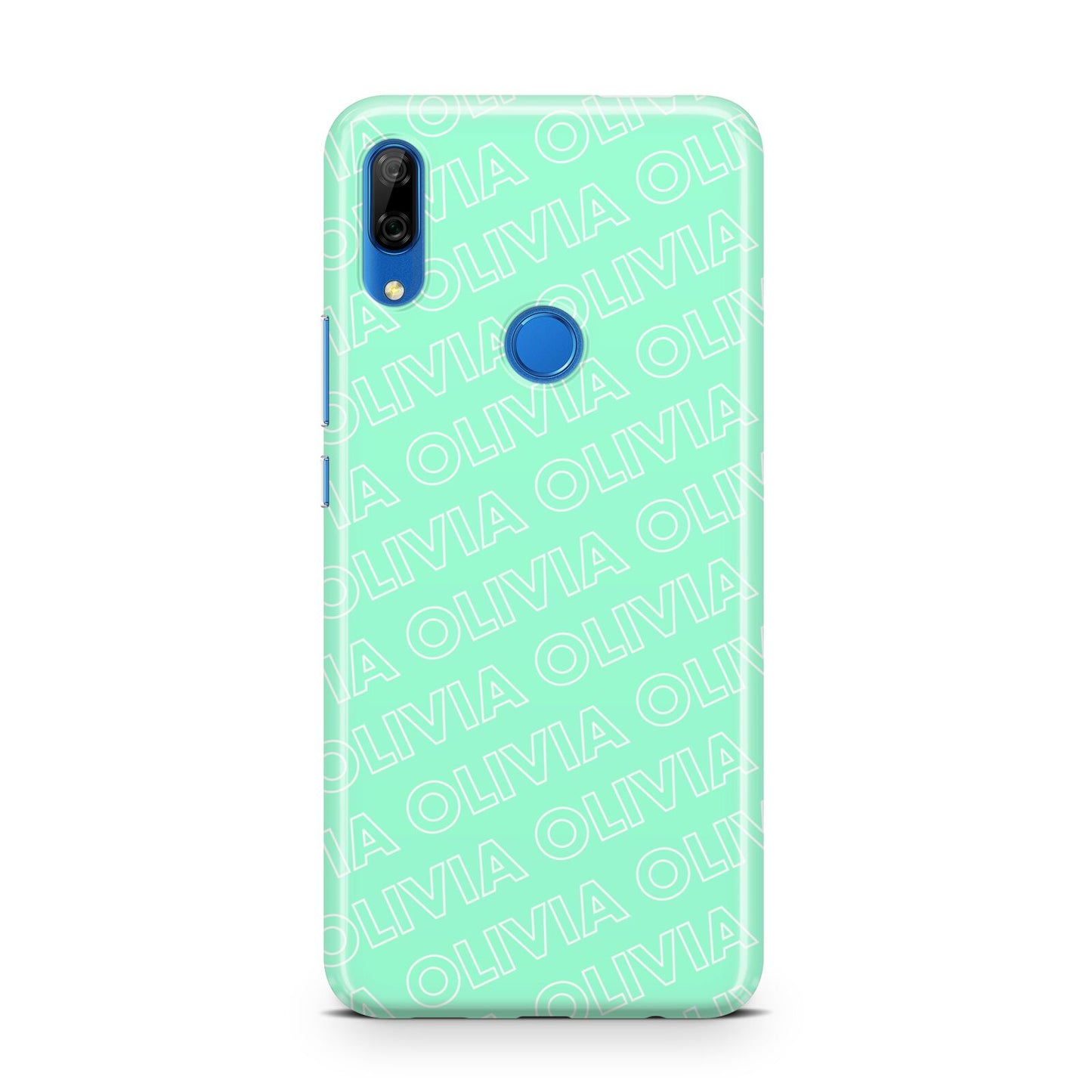 Personalised Aqua Diagonal Name Huawei P Smart Z