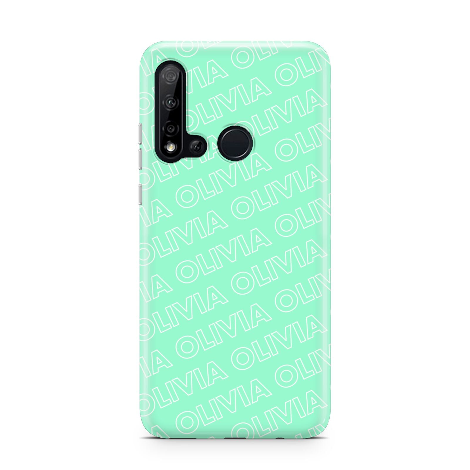 Personalised Aqua Diagonal Name Huawei P20 Lite 5G Phone Case