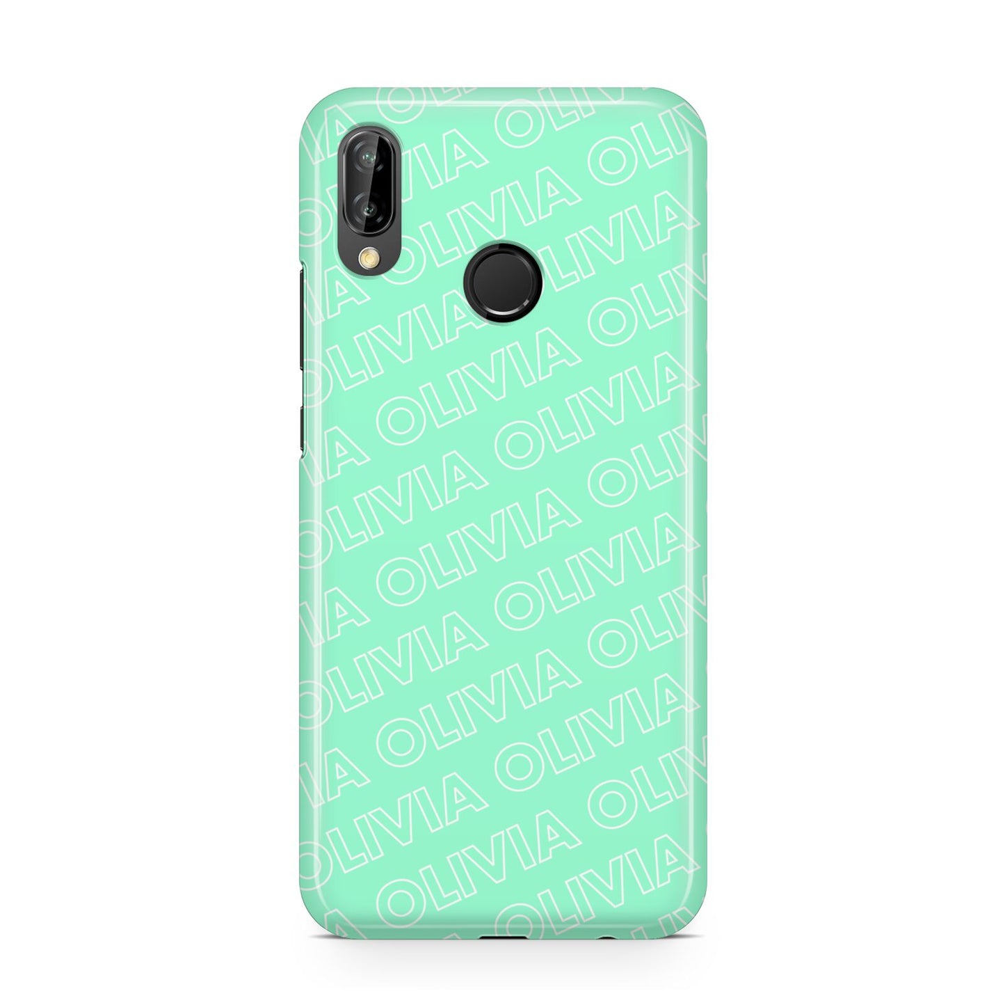 Personalised Aqua Diagonal Name Huawei P20 Lite Phone Case