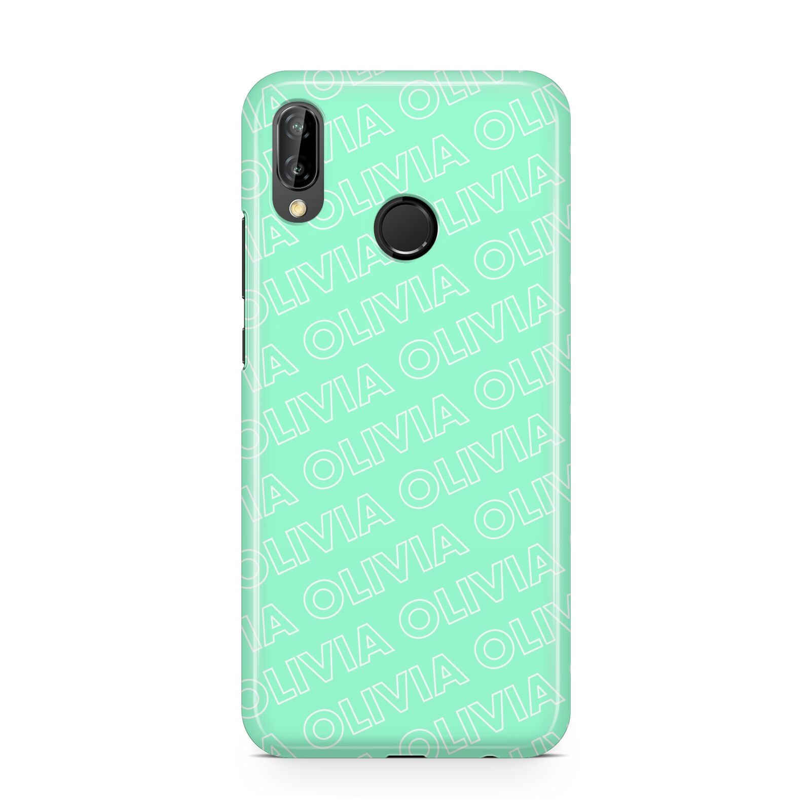 Personalised Aqua Diagonal Name Huawei P20 Lite Phone Case