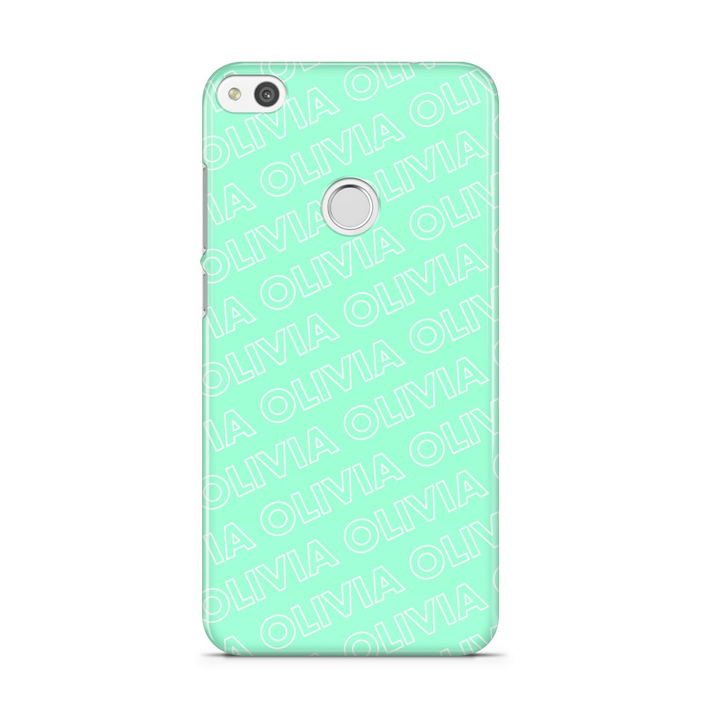 Personalised Aqua Diagonal Name Huawei P8 Lite Case