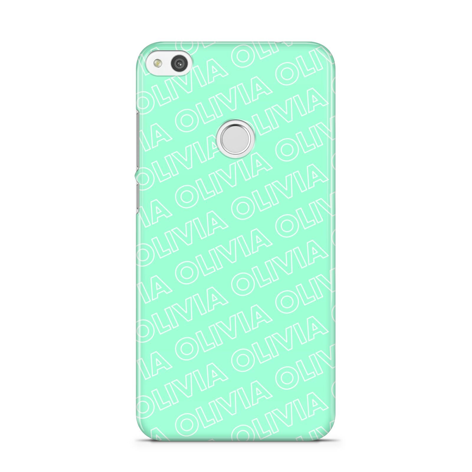 Personalised Aqua Diagonal Name Huawei P8 Lite Case