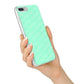 Personalised Aqua Diagonal Name iPhone 7 Plus Bumper Case on Silver iPhone Alternative Image