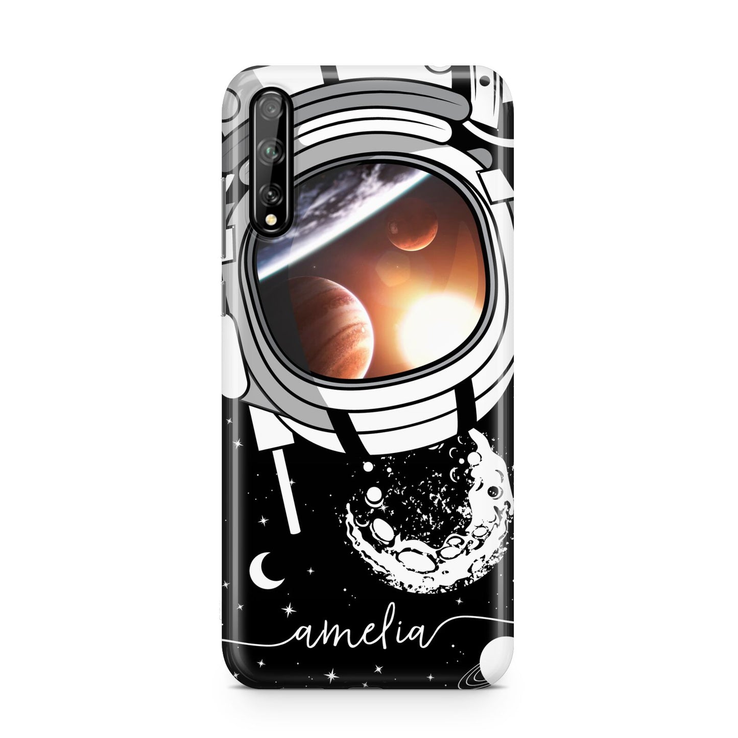 Personalised Astronaut in Space Name Huawei Enjoy 10s Phone Case