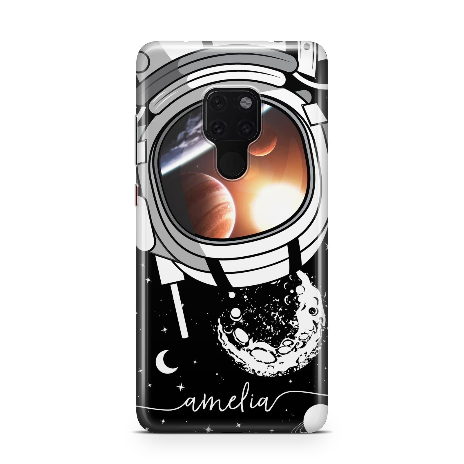 Personalised Astronaut in Space Name Huawei Mate 20 Phone Case