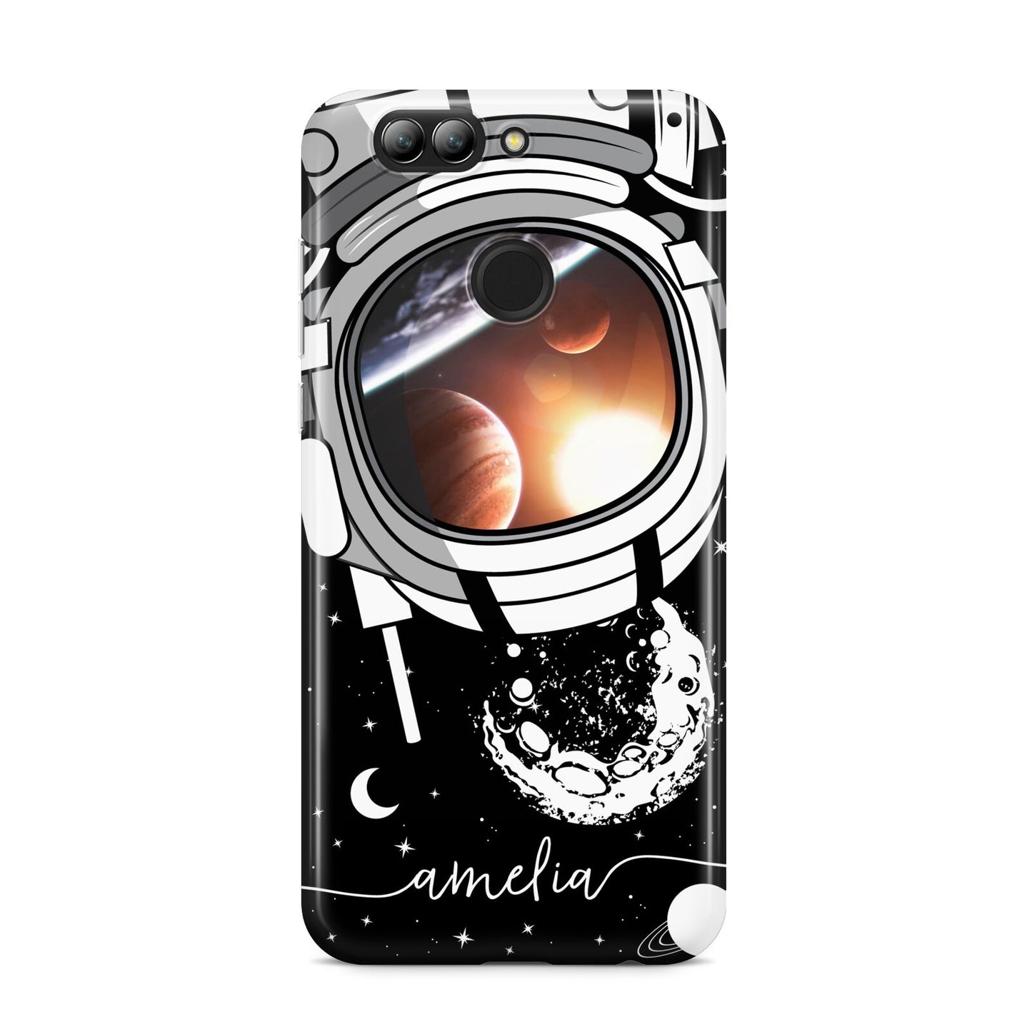 Personalised Astronaut in Space Name Huawei Nova 2s Phone Case