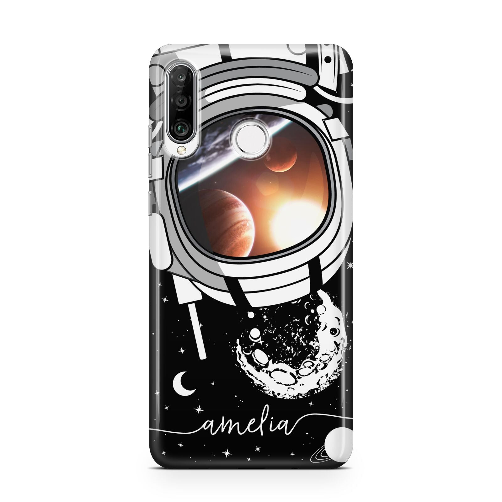 Personalised Astronaut in Space Name Huawei P30 Lite Phone Case