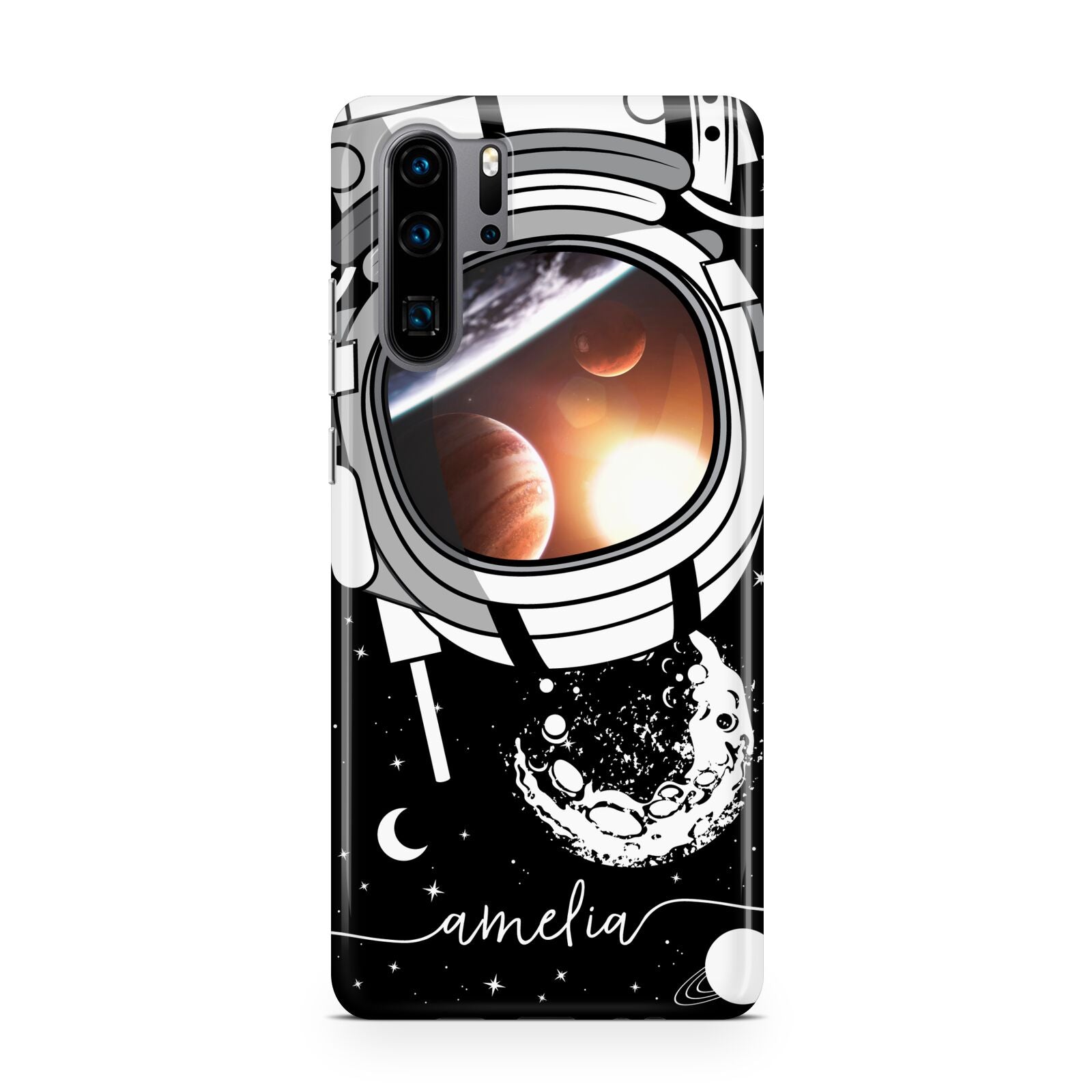 Personalised Astronaut in Space Name Huawei P30 Pro Phone Case