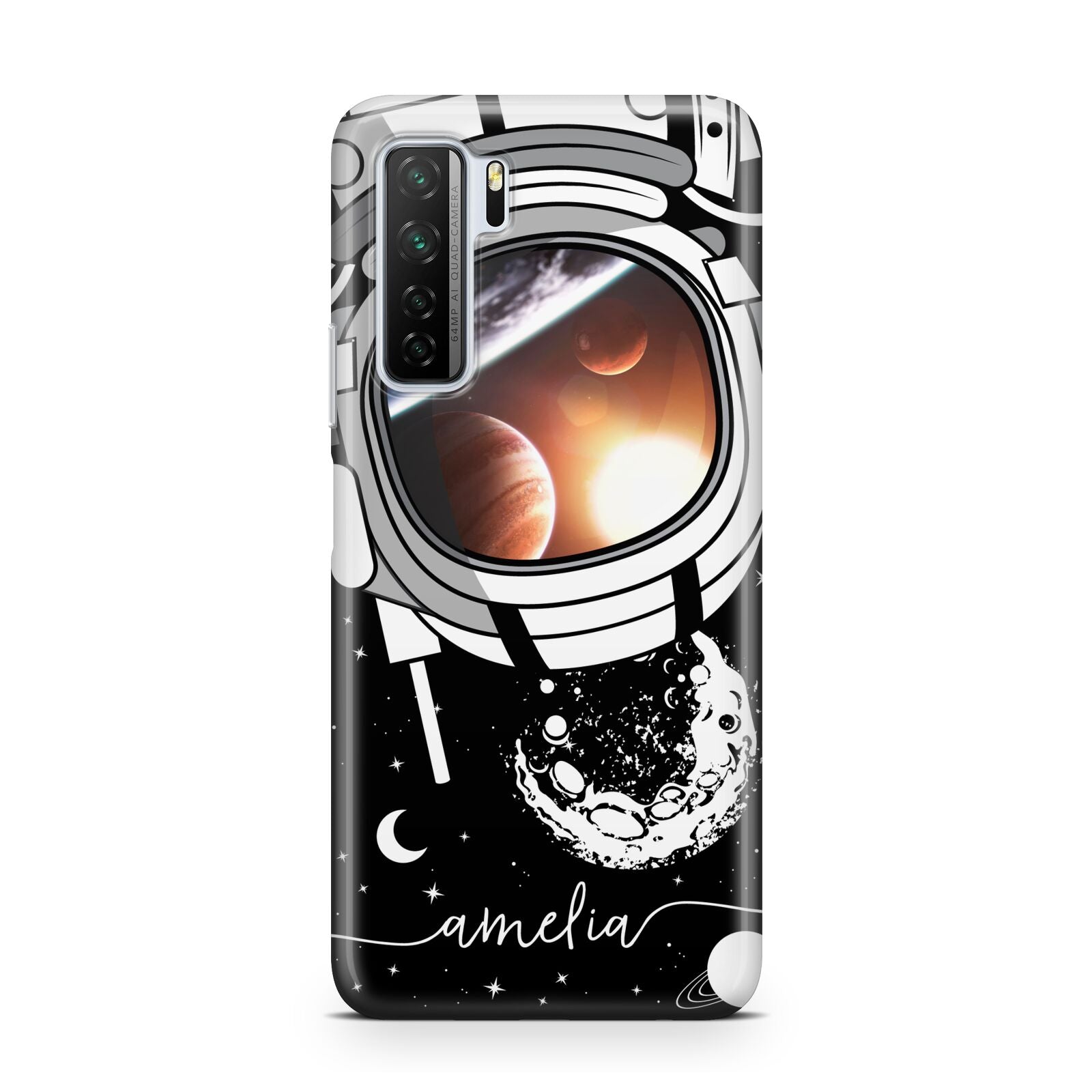 Personalised Astronaut in Space Name Huawei P40 Lite 5G Phone Case