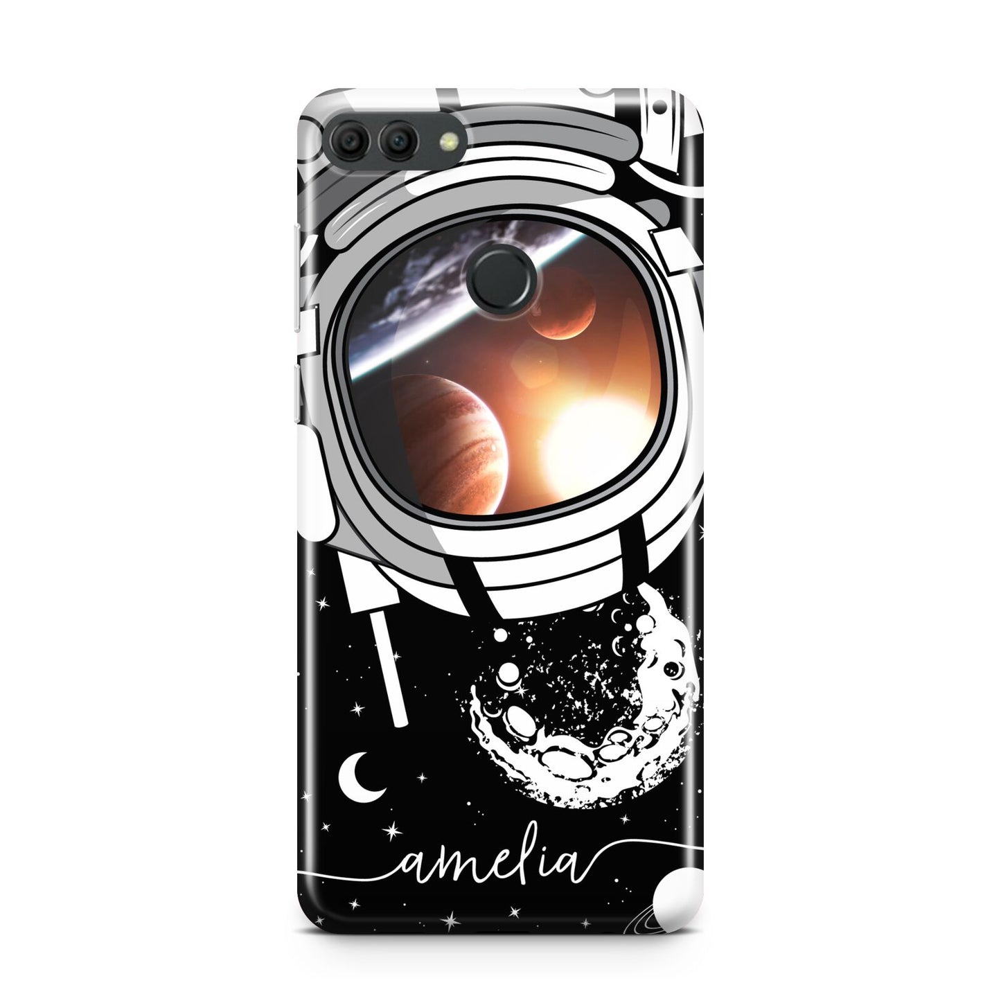 Personalised Astronaut in Space Name Huawei Y9 2018