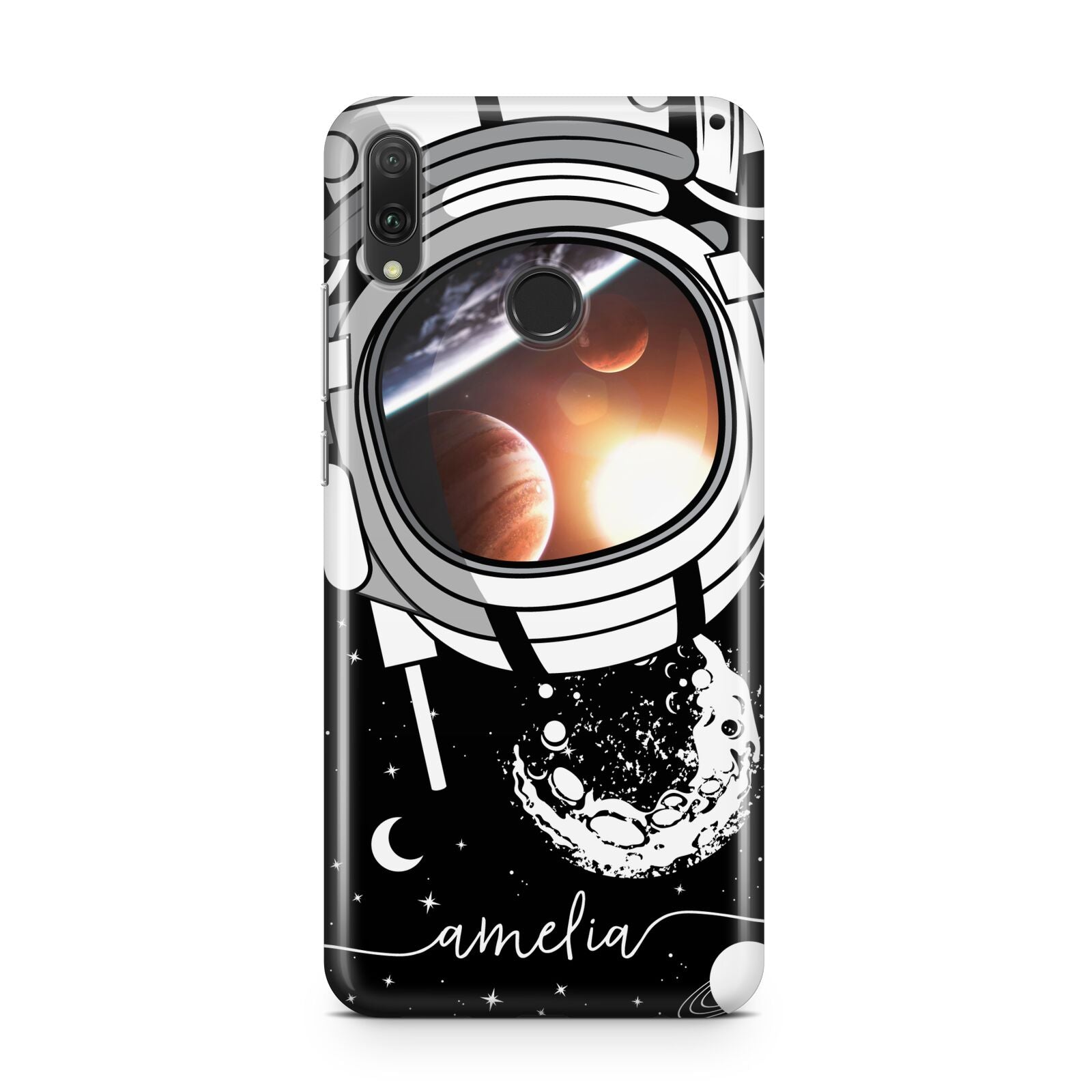 Personalised Astronaut in Space Name Huawei Y9 2019