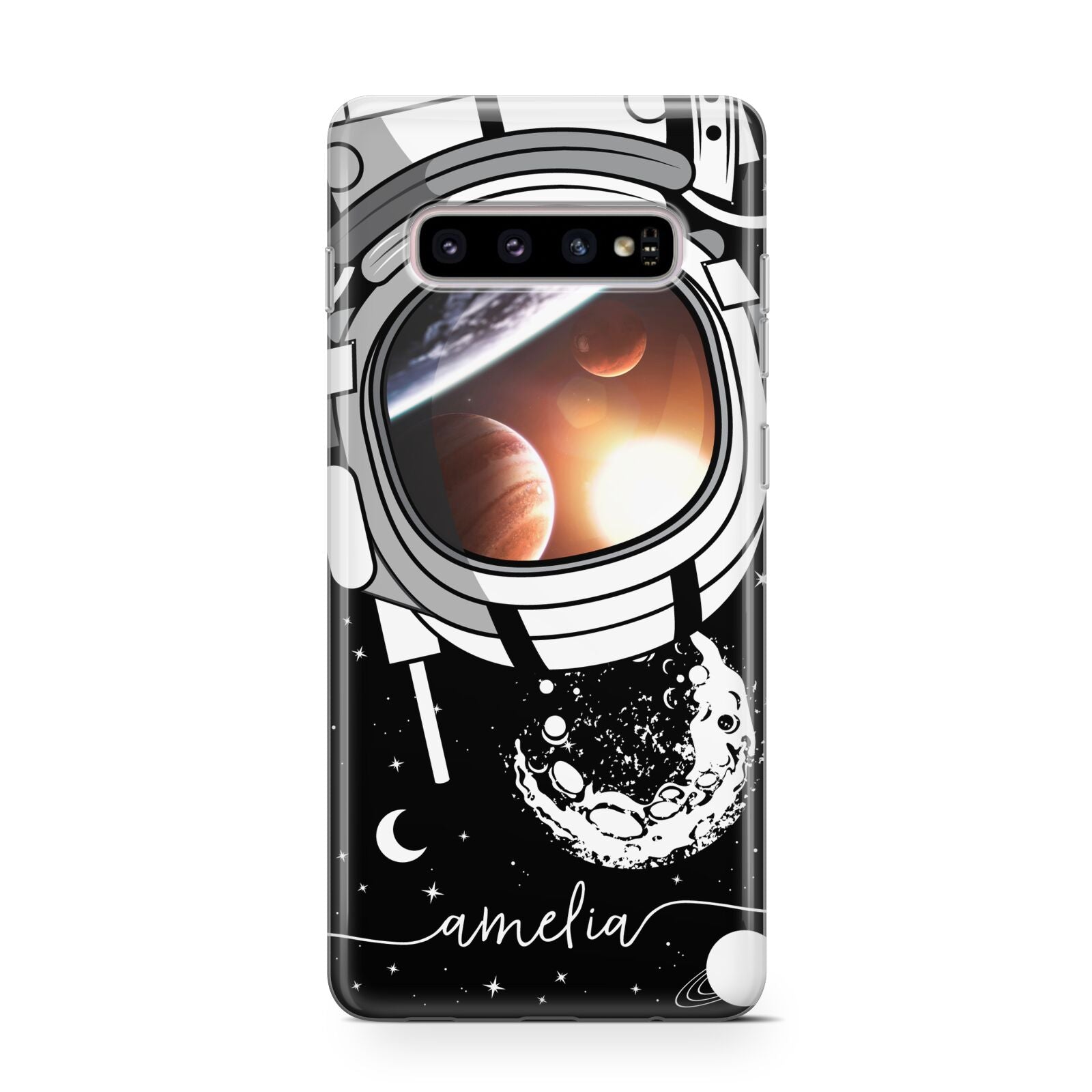 Personalised Astronaut in Space Name Protective Samsung Galaxy Case