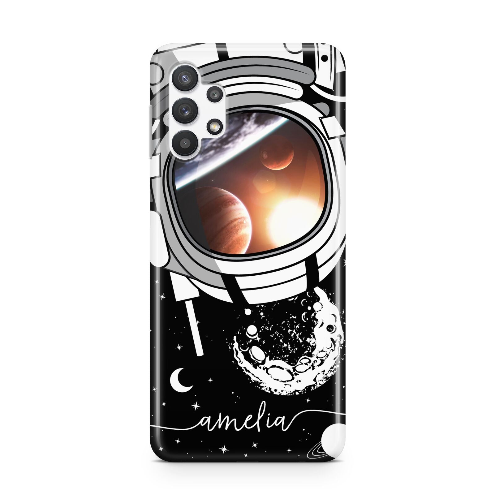 Personalised Astronaut in Space Name Samsung A32 5G Case