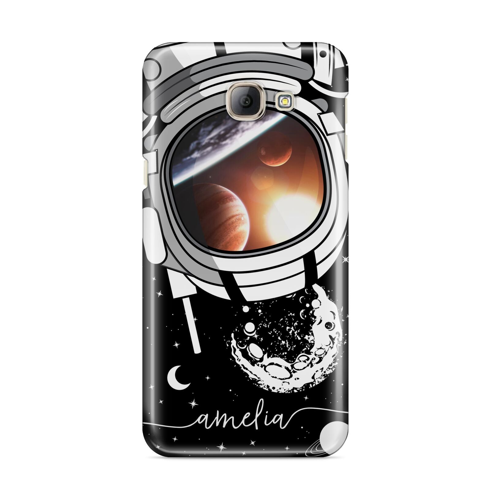 Personalised Astronaut in Space Name Samsung Galaxy A8 2016 Case