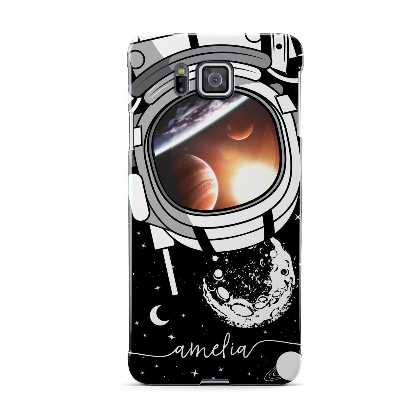 Personalised Astronaut in Space Name Samsung Galaxy Alpha Case