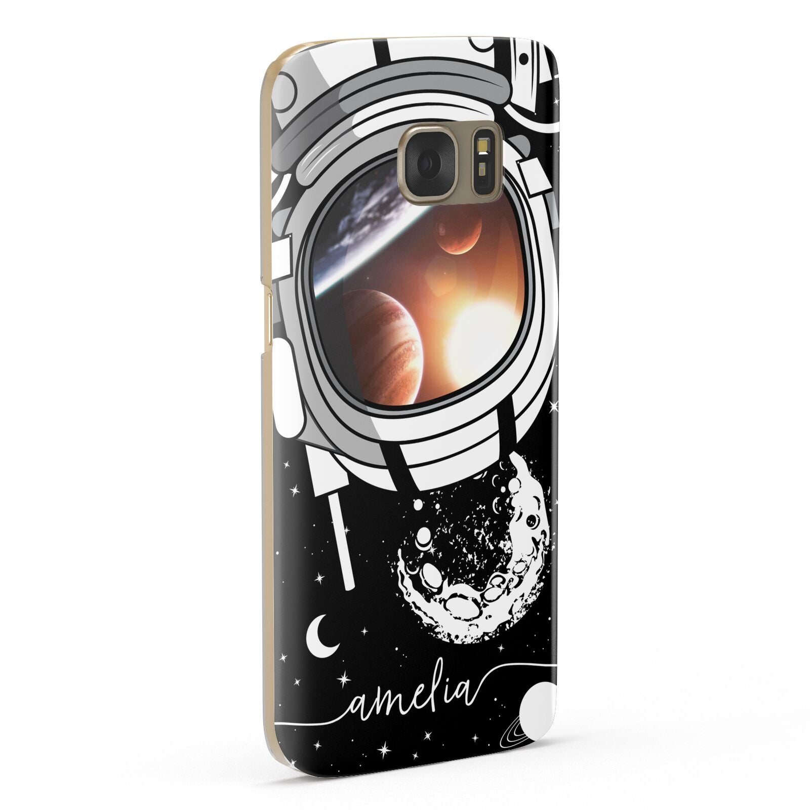 Personalised Astronaut in Space Name Samsung Galaxy Case Fourty Five Degrees