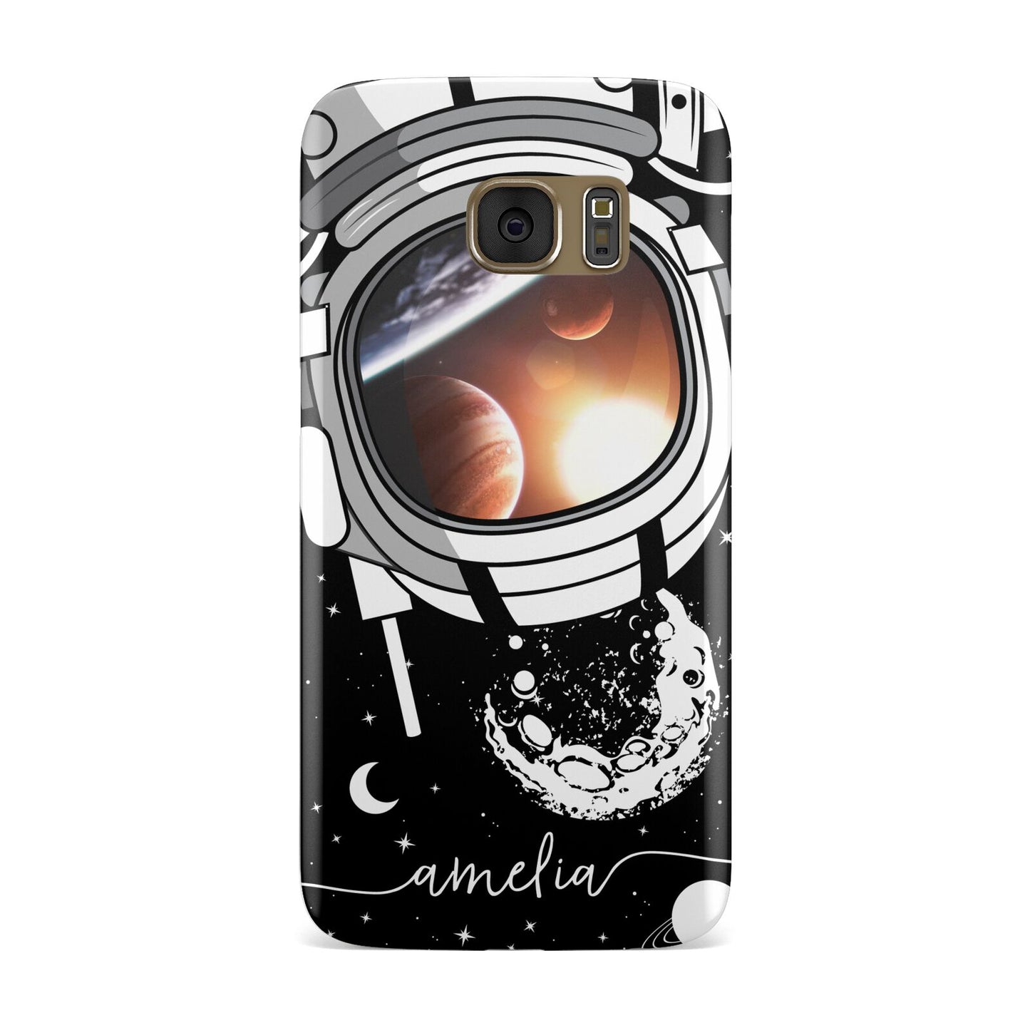 Personalised Astronaut in Space Name Samsung Galaxy Case
