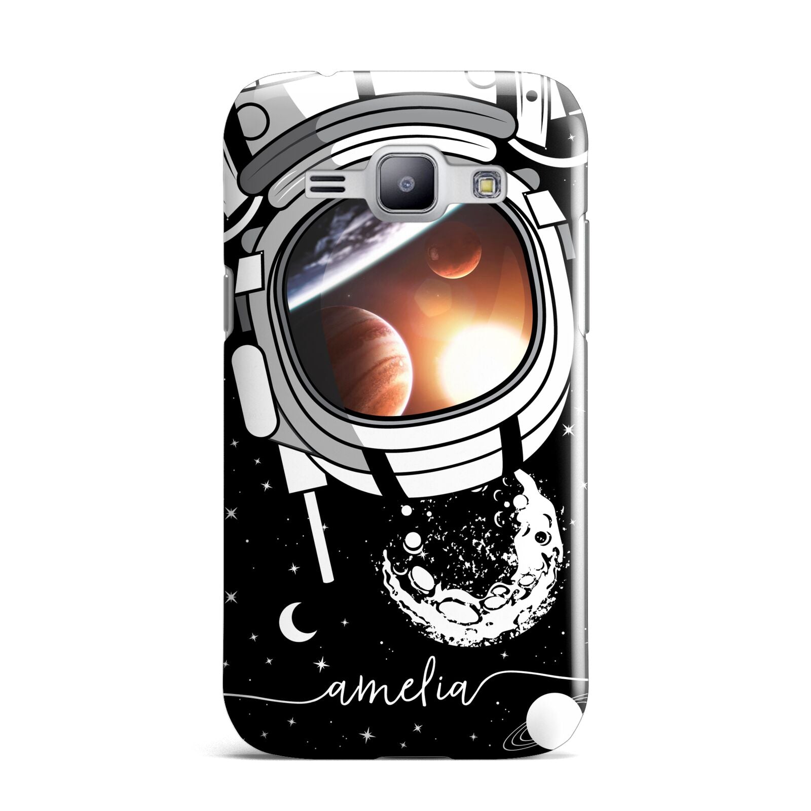 Personalised Astronaut in Space Name Samsung Galaxy J1 2015 Case