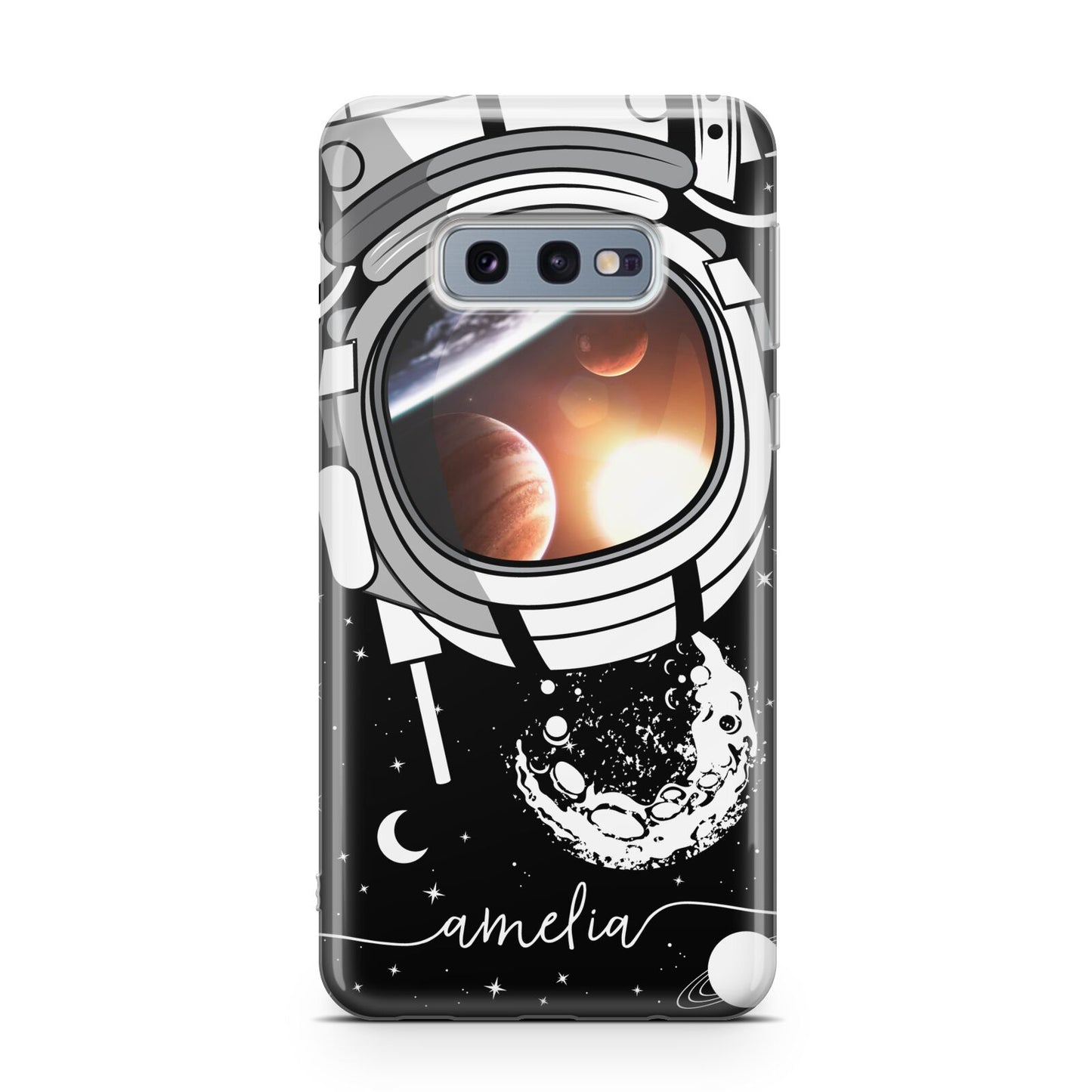 Personalised Astronaut in Space Name Samsung Galaxy S10E Case