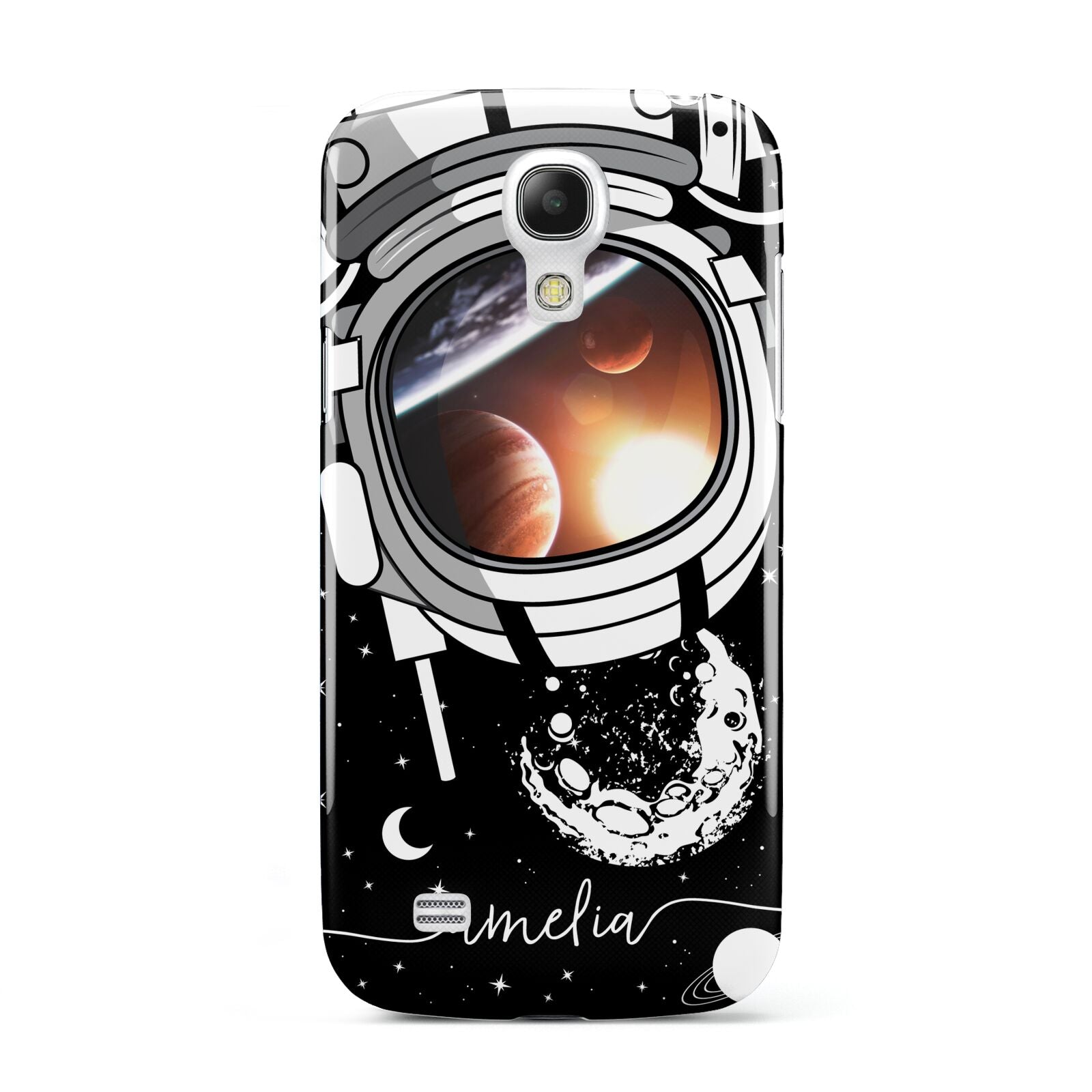 Personalised Astronaut in Space Name Samsung Galaxy S4 Mini Case