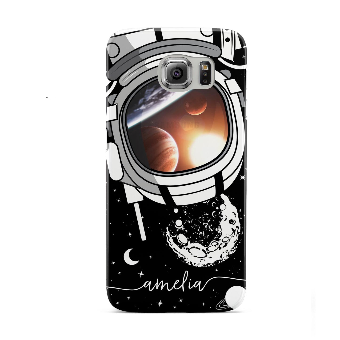 Personalised Astronaut in Space Name Samsung Galaxy S6 Case