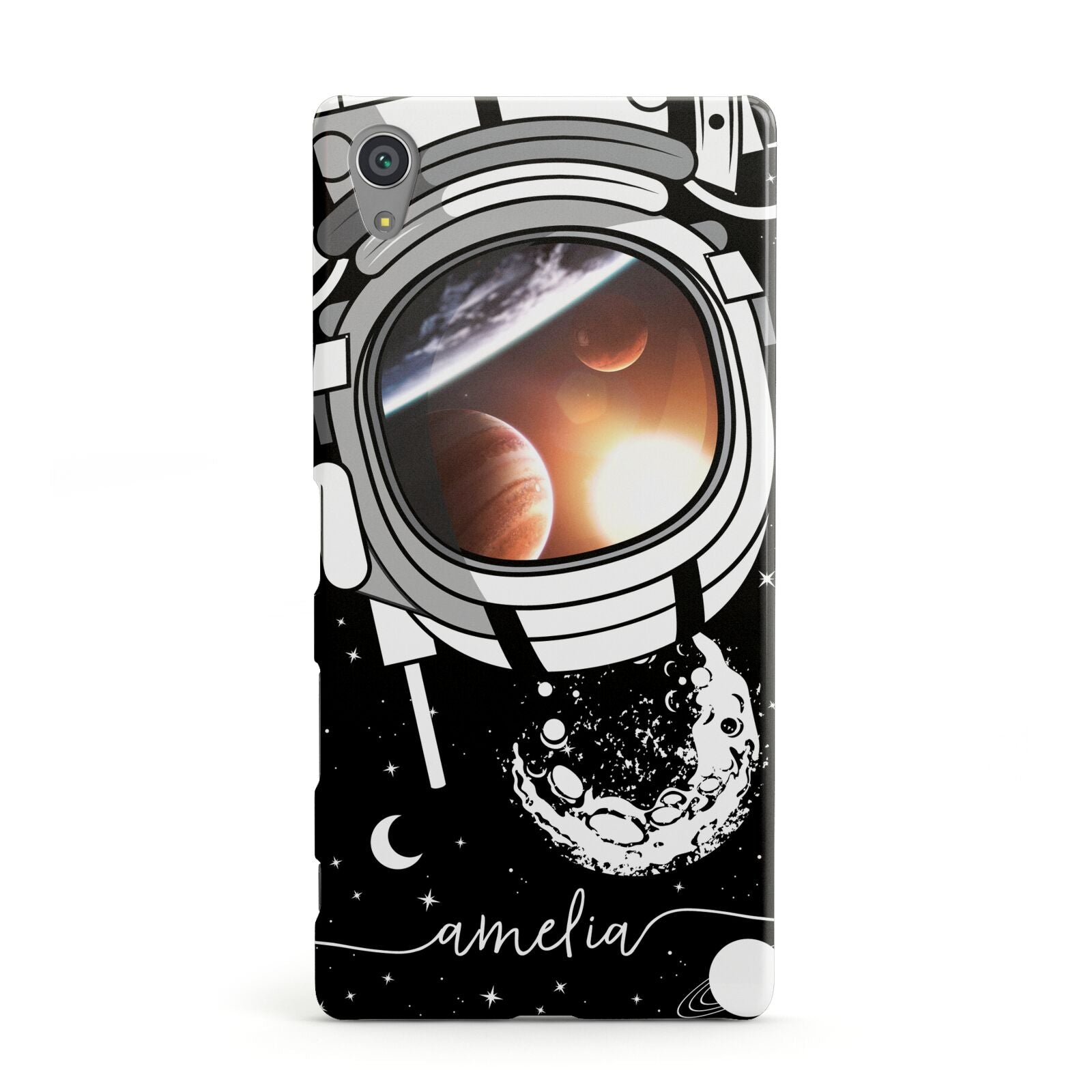 Personalised Astronaut in Space Name Sony Xperia Case