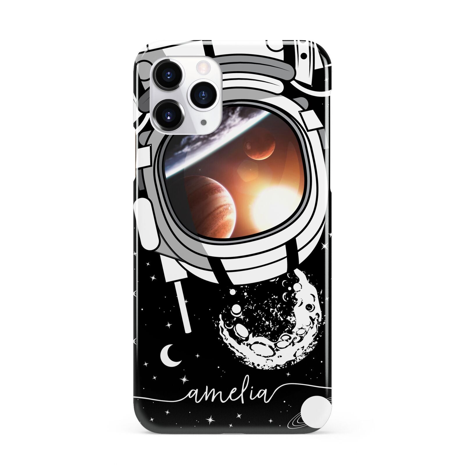 Personalised Astronaut in Space Name iPhone 11 Pro 3D Snap Case